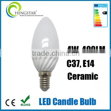 c37 ceramic heatsink aluminium led candle light, c37 Ceramic heat sink E14 3w led light candles bulb