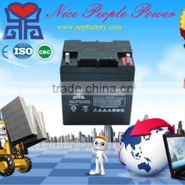 small 12 volt battery manufacturer 12V24Ah AGM maintenace free rechargeable battery make in china