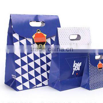 Custom design prmotional recyclable luxury retail kraft paper bag