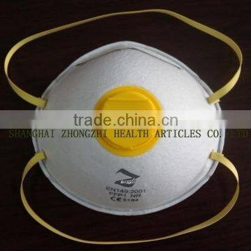 CE Approved non-woven fabric FFP1 standard Cup Type Mask With Valve