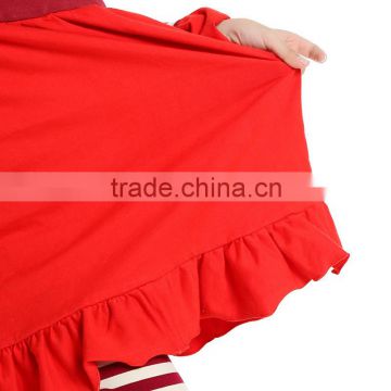 Wholesale Boutique Cute Baby Top Long-sleeve With Ruffle & Stripe Pant Spring Fall Clothing Set photo-5