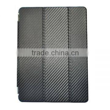 Hard PC Back Case New Tri-fold Leather Cover Case for iPad