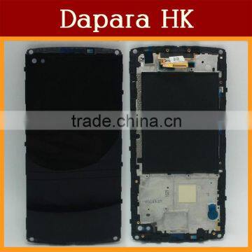 For LG V10 LCD Display Touch Screen with Digitizer Assembly and Bezel Frame Replacement Black
