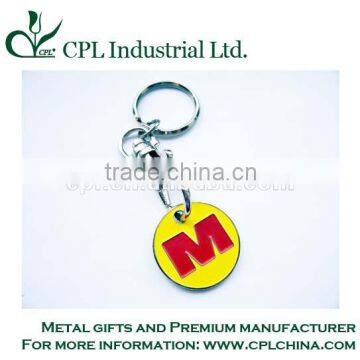 soft enamel trolley coin keyring