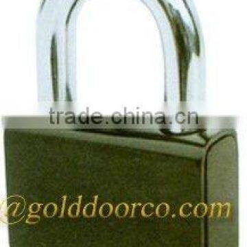 Iron Shell Armoured Brass Padlock with Sheet-Cylinder Keys and Black Color