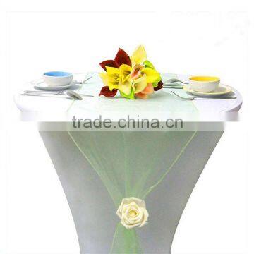 Diaphanous organza table runner for wedding