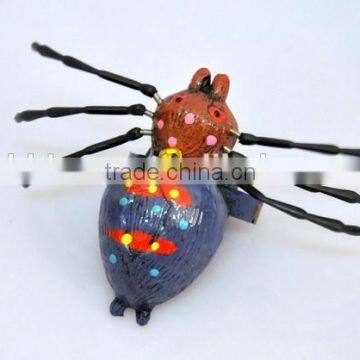 4 Inch Spider Plastic Kids Pull String Insect Toys for Wholesale, Halloween Pull Toy From China photo-2