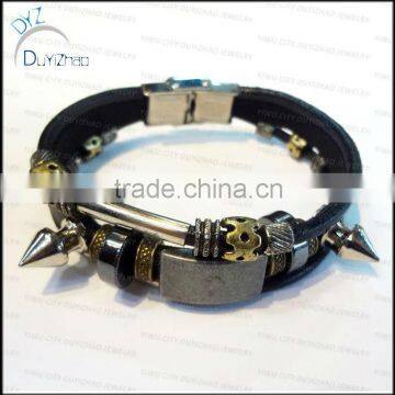 Wholesale Newest Leather Fashion Bracelet Jewelry