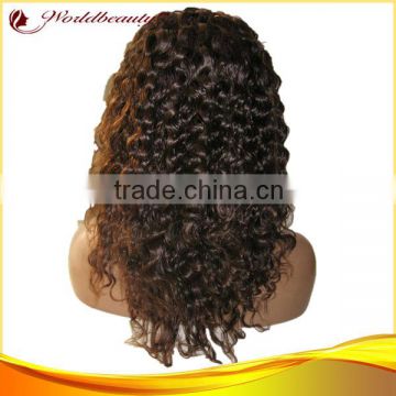 100% human hair Lace front wigs 16" 2# curly wholesale