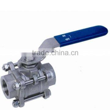 high quality stainless steel 3 pc ball valve