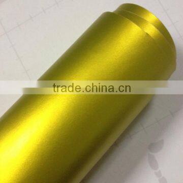 Removable pvc self-adhesive Matte pearl metallic gold color chrome car wrap film