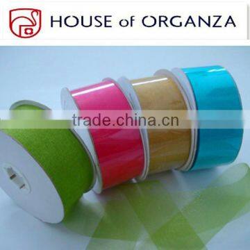 Colored Polyester/Nylon Organza Ribbon