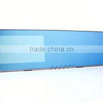 Chelong Special Designed 4.3inch 195 Degree Arc Mirror Dual Lens G-sensor GPS 2 channel 12v dvr recorder