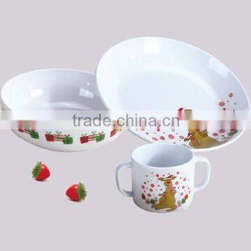 Charming design heat resistant kid christmas melamine dinnerware set