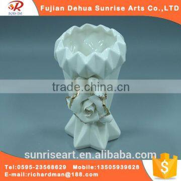 Unique ceramic decorative shirt shaped flower vase for sale decoration