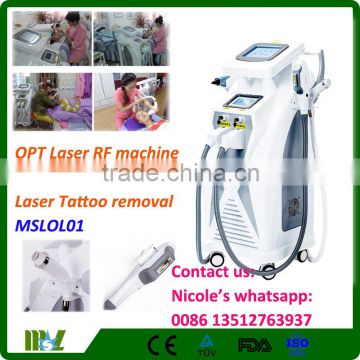 2016 New generation & Stable quality MSL0L01-i 4 in 1 OPT Elight ipl hair removal machine, ipl machine