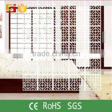 Home Decor cheap price laser cut wood hollow room divider, hanging hollow room divider