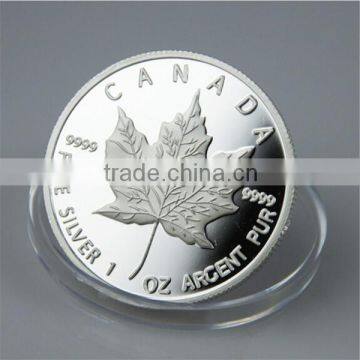 Hot Sale Plated ag 999 Silver Coin / 2013 Canada Maple Leaf Replica Coin