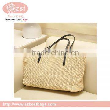 Tote handbag straw beach bag