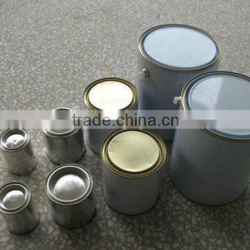 Round metal chemical paint cans for different capacity