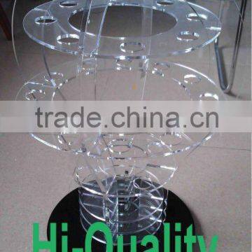 Rotating Clear Acrylic Cosmetic holder, acrylic makeup display holder