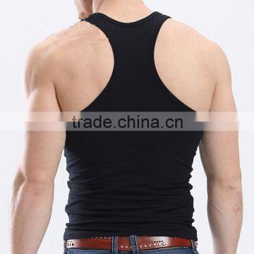 I- Shaped Back Vest Square Neck Style Men Cotton Casual Muscle Vest Latest Gym Waistcoat Design for Men photo-3