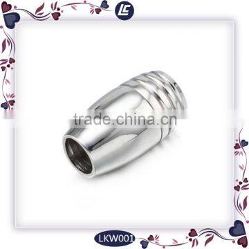 5mm of inner size stainless steel closure for rope bracelelt