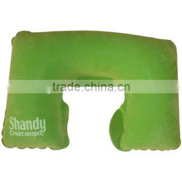 Iflatable Neck Pillow PVC with Flocked Logo printing are availabele