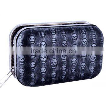 2017 online shopping black custom design zipper skull halloween clutch evening bags