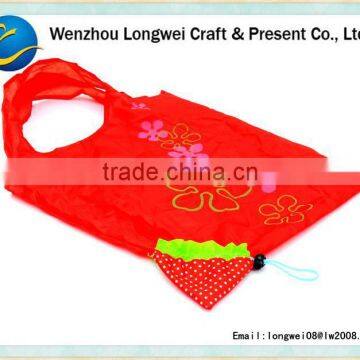 strawberry shaped reusable shopping bag/fruit foldable shopping bag/folding shopping bag