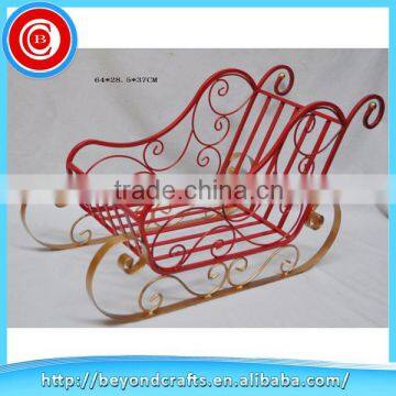 Special Design Christmas Decor Metal Outdoor Sleigh