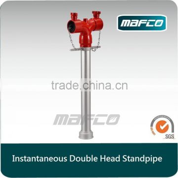 BS336 Instantaneous double outlet fire fighting standpipes fire hydrant standpipe for fire fighting