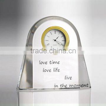 Crystal table clock for office decoration