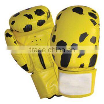 Leather Boxing Gloves Cheetah Print