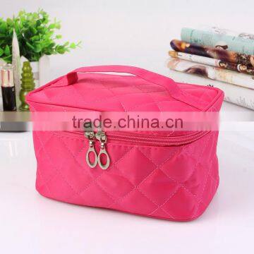 2016 Beauiful Cusmetic Bags Pure Color Middle Size Nylon Lady Handbags photo-4