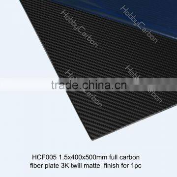 3.0mm 500x500mm 3K Unidirectional Twill Matte Full Carbon Fiber Plate for Remote Control Helicopter