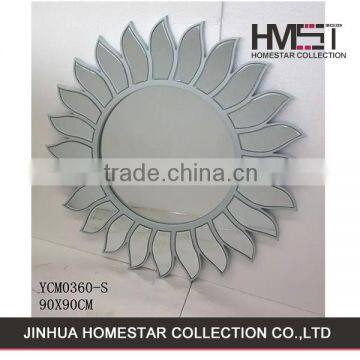 Workable price hot sale decorating sun shape mirror on the wall