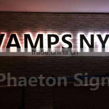 High quality waterproof stainless steel led backlight logo