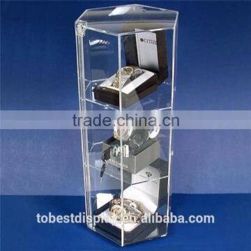 Clear Acrylic Watch Display Show Case, Transparent Cabinet