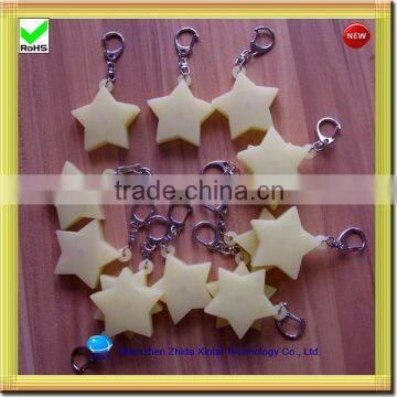 promotion give away silicone keychain with led light