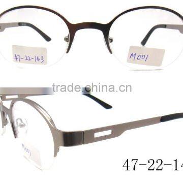 Italy design round eyeglasses stainless steel metal unisex eyeglasses frames