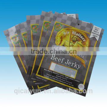 FDA food grade quality custom beef jerky packaging bags with window                        
                                                Quality Choice