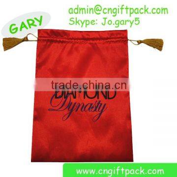 Custom Printed Satin Drawstring Bags for Bundle Hair Packaging photo-4