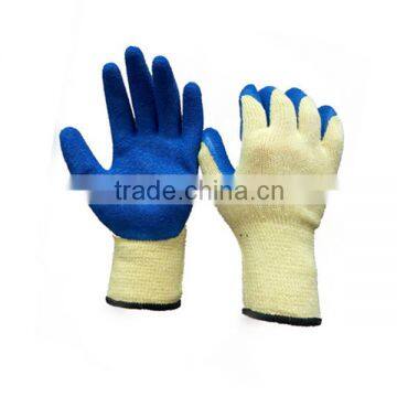 2016 Cheap Softtextile Latex Coated Glove Crinkle Finish Satety Working Gloves for Construction