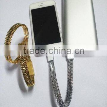 Zipper Design Wearable Wrist Bracelet USB Sync Charging Cord for IPhone5/6 and Android Smartphones photo-4