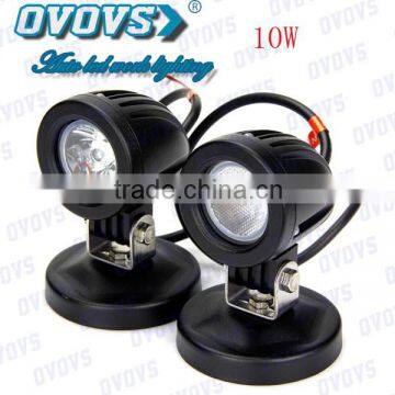 LED 800lm 12v round 10W led work light for motorbike, off road vehicles