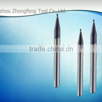 Tungsten Carbide micro grain small neck ball nose end milling cutter