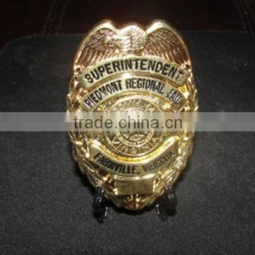 die cast collectable US engraved police metal holden badge