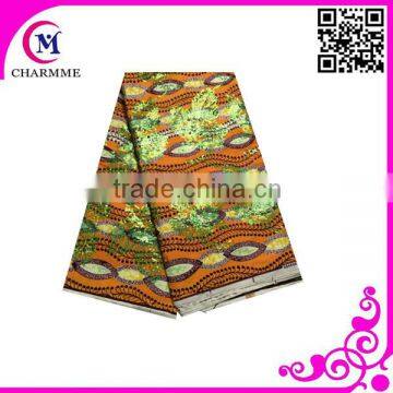 African Wax Prints Fabric Wax Fabric With Sequins for Sale photo-3