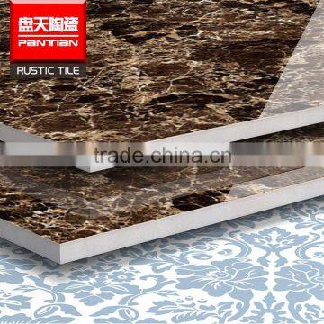 New promotion stock clearance brown roller printing Glazed bathroom tile ceramic floor tiles design                        
                                                Quality Choice